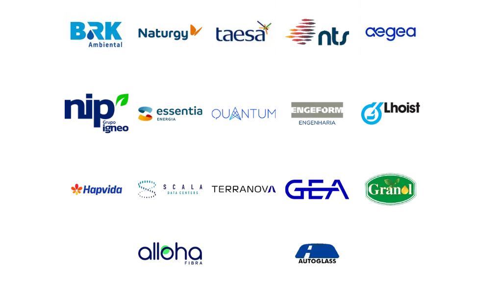 Logotipos de clientes compradores da Sertras, parceiros na gestão de terceiros, prospecção e auditorias de fornecedores.