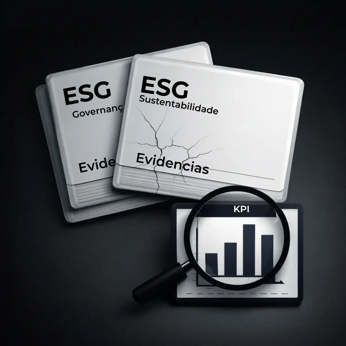 Imagem corporativa representando greenwashing e discrepância entre discurso ESG e ações reais