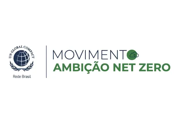 Selo do Movimento Ambição Net Zero do Pacto Global da ONU