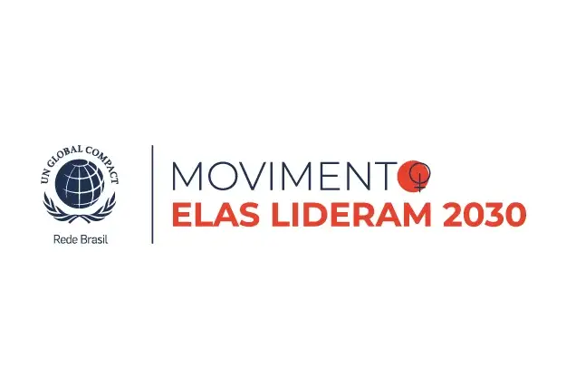 Selo do Movimento Elas Lideram 2030 do Pacto Global da ONU e ONU Mulheres