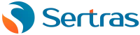 Logotipo oficial da Sertras com o símbolo gráfico e nome da empresa